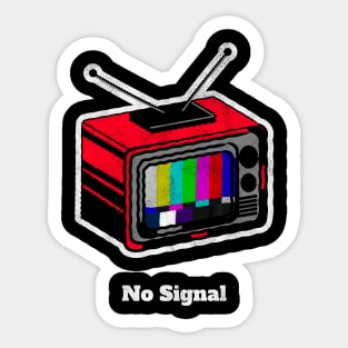 No Signal Retro TV Sticker